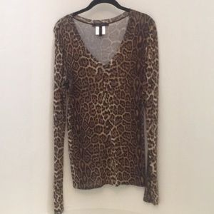 BCBG leopard print top